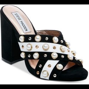 Steve Madden Women’s Cove Pearl-studded Sandal